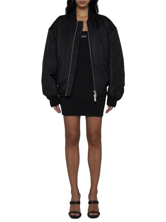  오프화이트 봄버 자켓 블랙 봄버 재킷 - OFF WHITE