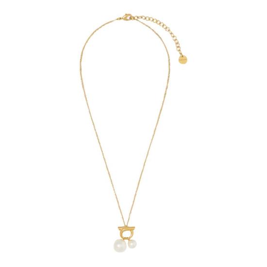  살바토레 페라가모 목걸이/팬던트 페라가모 비쥬 더블 펄 네크리스