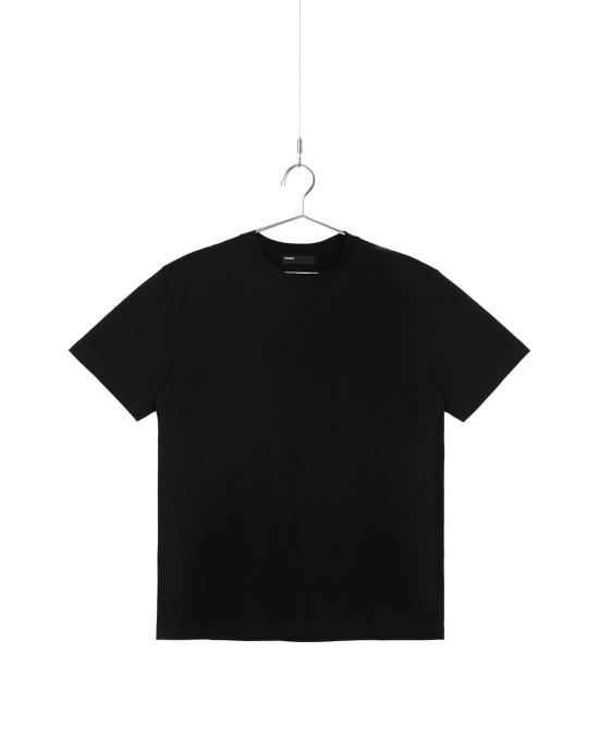  FAVRICS 반팔 티셔츠 파브릭스 블랙 실크 마감 코튼 데일리 티셔츠 블랙