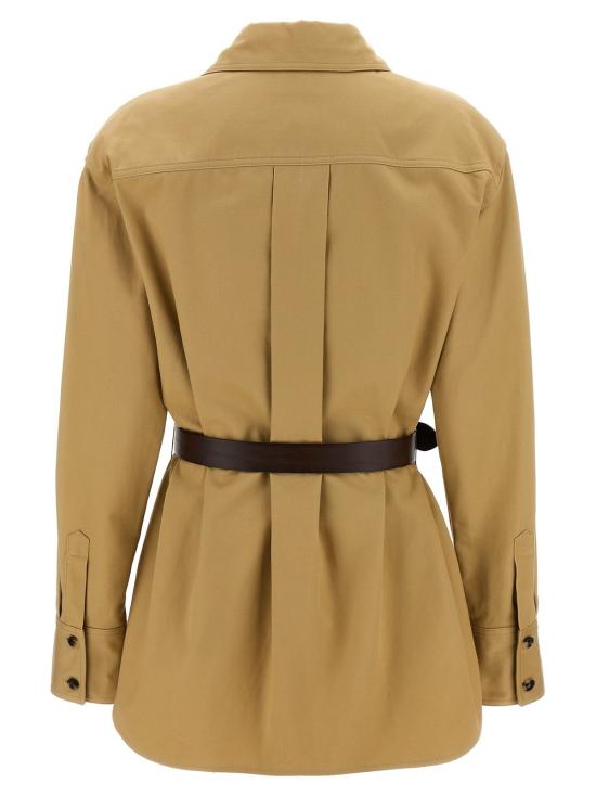  생로랑 자켓 Saint Laurent 사하리엔 셔츠 베이지 - SAINT LAURENT