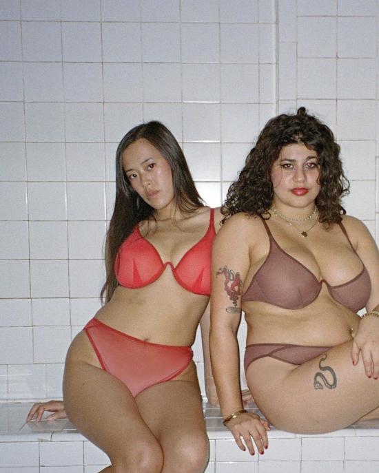  La Fille D'o 팬티 라 필 드 사바지 하이컷 브리프 레드 - OTHER BRANDS