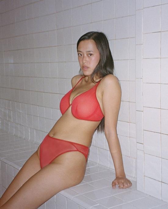  라 피유 도 팬티 라 필 드 사바지 하이컷 브리프 레드 - LA FILLE D'O