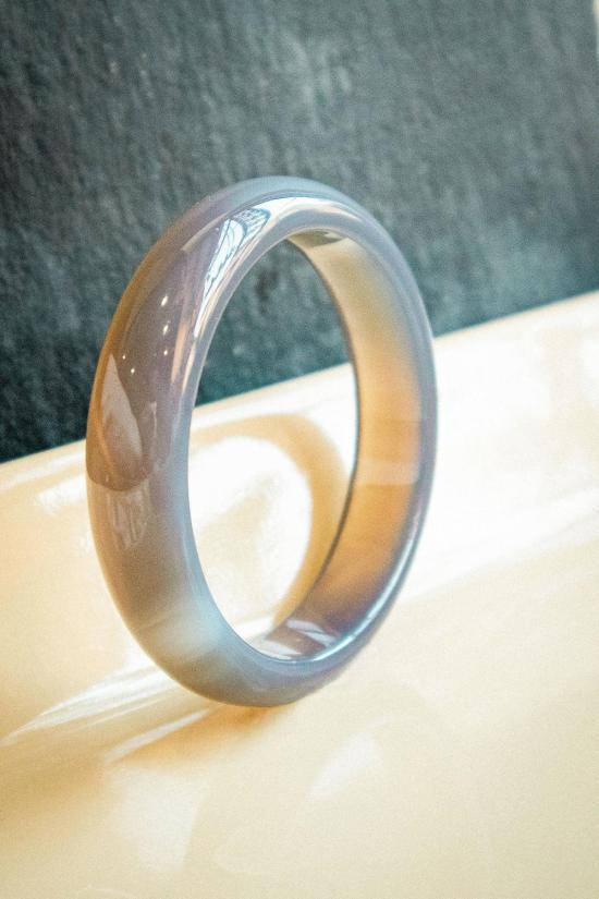  세레 커프스 링크/타이 홀더 세리 문 퍼플 제이드 스톤 뱅글 퍼플 - SEREE