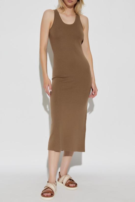 막스마라 미디 원피스 막스 마라 아세리 드레스 브라운 - MAX MARA