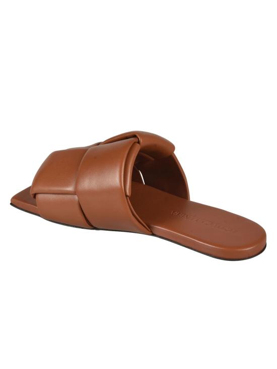  보테가베네타 샌들 보테가 베네타 패치 플랫  카라멜 - BOTTEGA VENETA