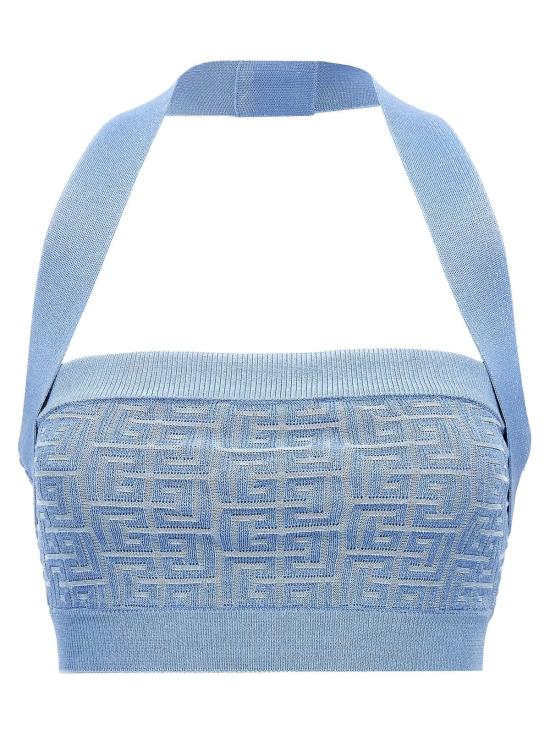  발망 민소매 티셔츠 Balmain Pb Top Spb Bleu Bleu Brillant