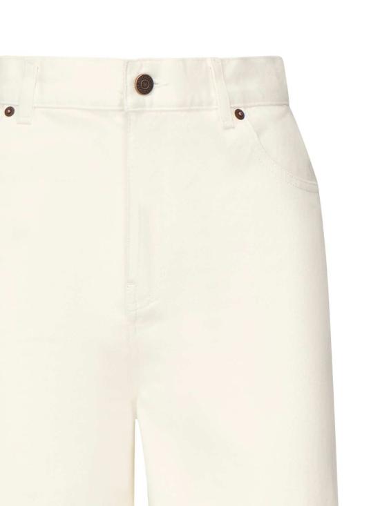  끌로에 데님 팬츠 와이드 레그 데님 진 화이트 - CHLOE