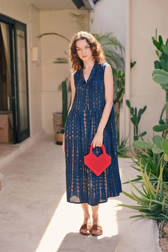  Pink Haley 롱 원피스 핑크 헤일리 티나 미디 드레스 오션 블루 - PINK HALEY