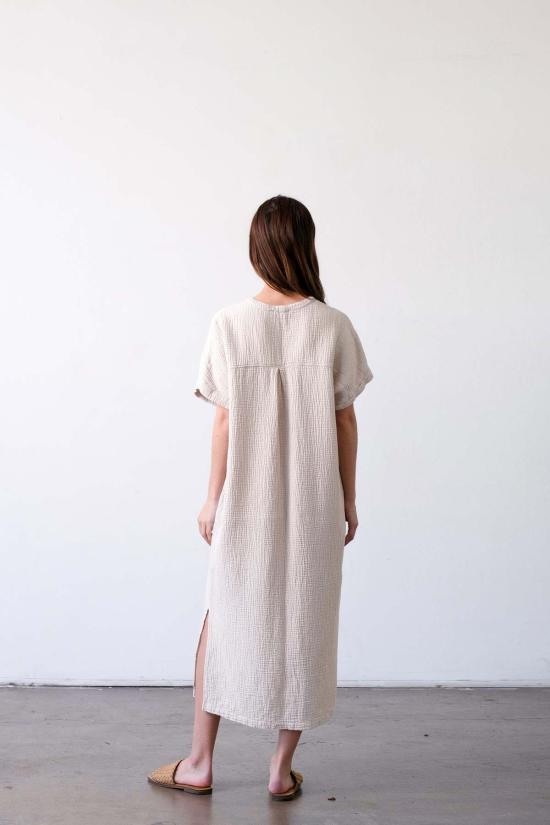  잇이즈웰 LA 롱 원피스 유기농 주름 거즈 드레스 - IT IS WELL L.A.