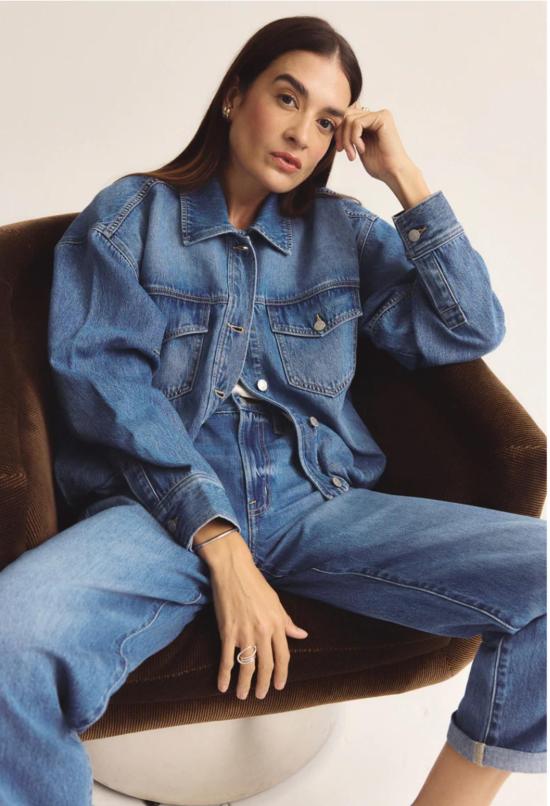  피스톨라 데님 자켓 비비 블루종 트러커 재킷 하트펠트