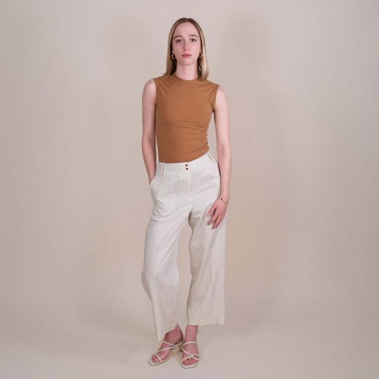  알리지 민소매 티셔츠 알리시 P5015 하이넥 탱크탑 월넛