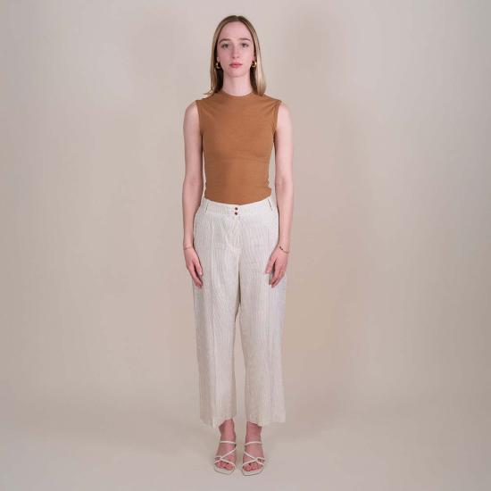  알리지 민소매 티셔츠 알리시 P5015 하이넥 탱크탑 월넛 - ALYSI