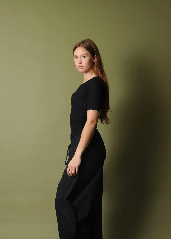  베이스레인지 긴팔 티셔츠 파마 티탑 - BASERANGE