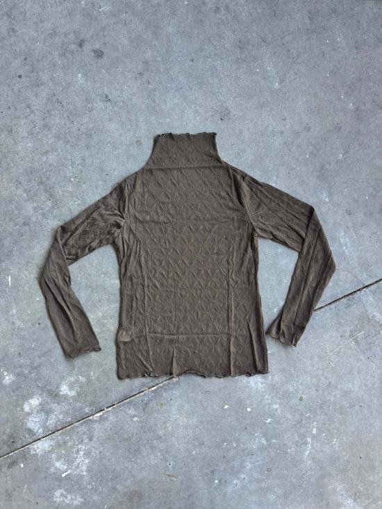  Mary Lo 긴팔 티셔츠 메리 로 플라워 링크스 메쉬 탑 화이트/브라운/블랙/시트론 - OTHER BRANDS