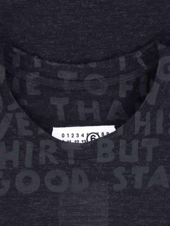  MM6 메종마르지엘라 반팔 티셔츠 Mm6 메종 마르지엘라 로고 티셔츠 블랙 - MM6 MAISON MARGIELA