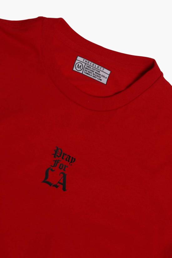  더 셀렉트 반팔 티셔츠 셀렉트 타임즈 프레이 포 라 셔츠 블랙 - THE CELECT