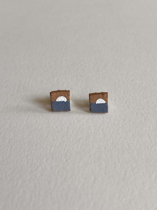  포엠 이어링 포 엠 마이 페인티드 문라이즈 클레이