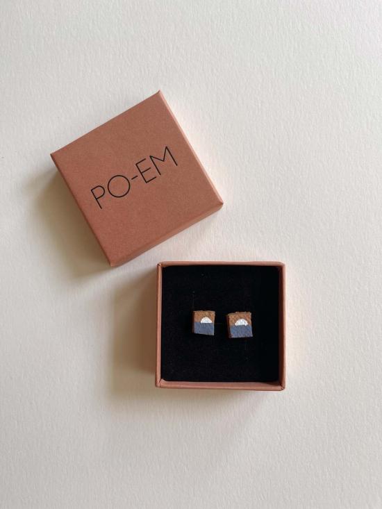  포엠 이어링 포 엠 마이 페인티드 문라이즈 클레이 - PO EM