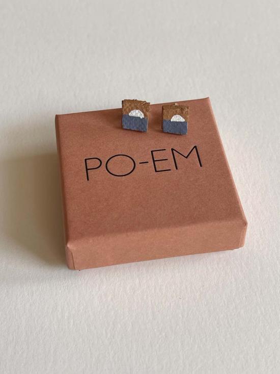  포엠 이어링 포 엠 마이 페인티드 문라이즈 클레이 - PO EM