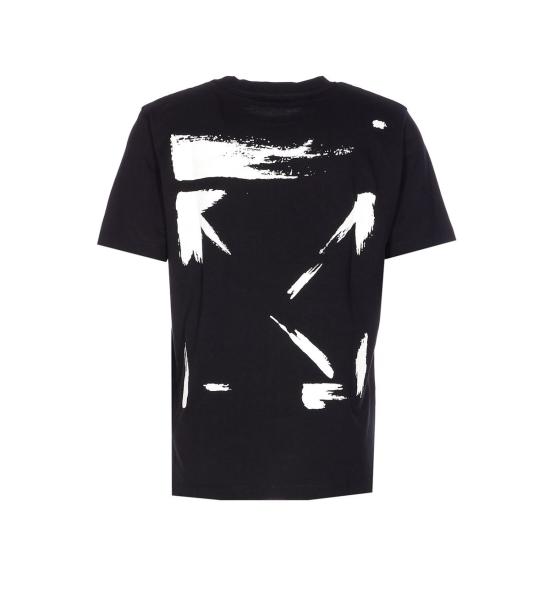  오프화이트 탑 브러시 애로우 티셔츠 블랙 - OFF WHITE