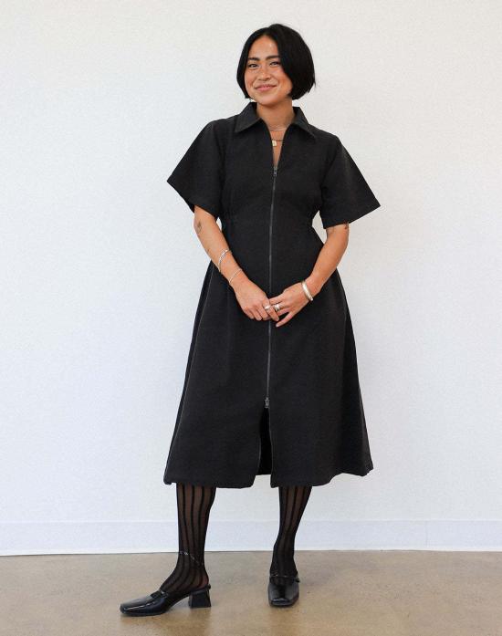  노블 롱 원피스 롱 유틸리티 드레스