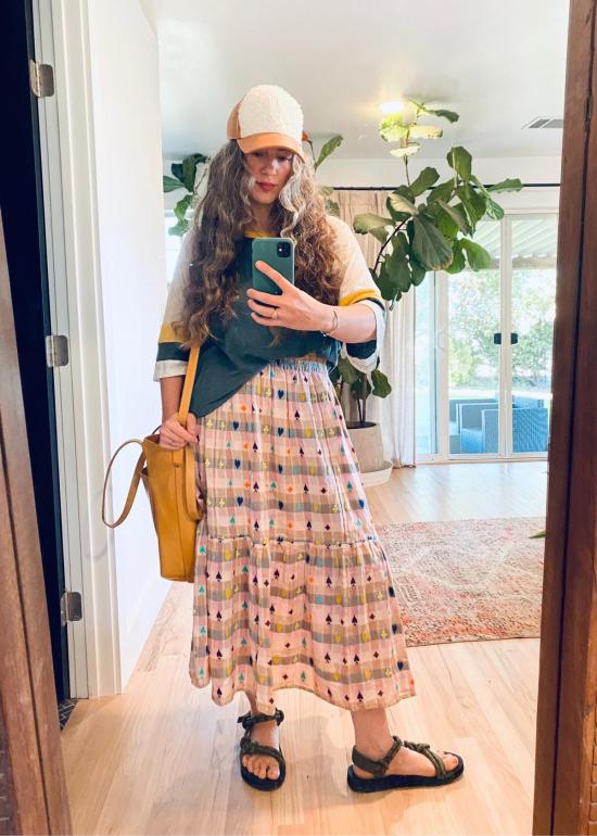  에이스 앤 지그 미디 스커트 에이스앤지그 라라 플라운스 스커트 - ACE & JIG