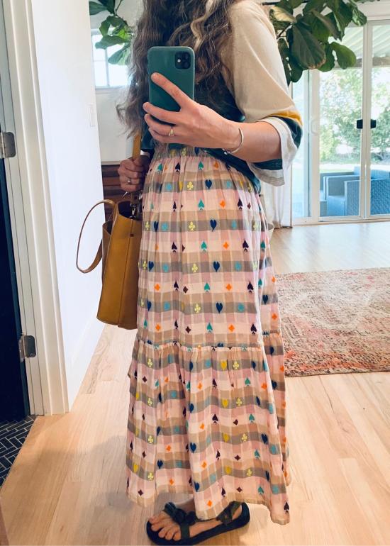  에이스 앤 지그 미디 스커트 에이스앤지그 라라 플라운스 스커트 - ACE & JIG