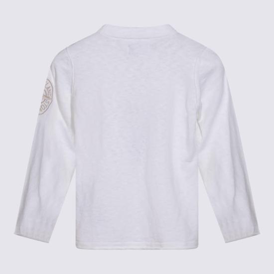  [키즈] 스톤 아일랜드 풀오버 키즈  니트웨어 화이트 - STONE ISLAND