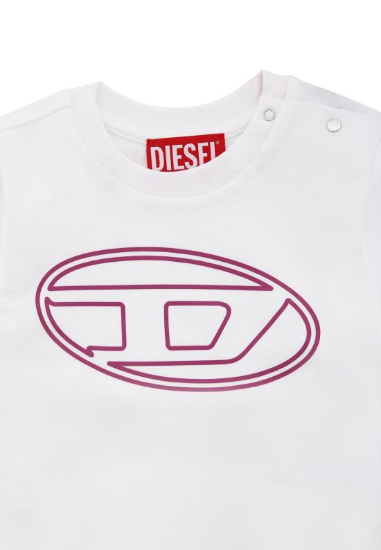  [키즈] 디젤 트레이닝 상의 티셔츠 화이트 - DIESEL