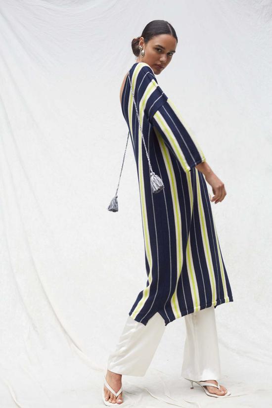  일레븐 식스 튜닉 마야  네이비/라임 스트라이프 - ELEVEN SIX