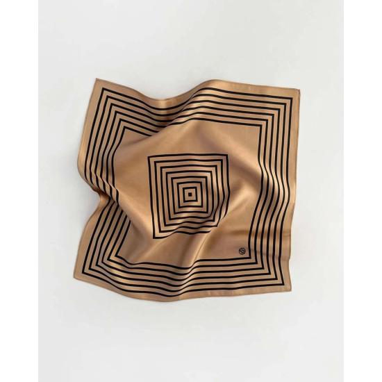  레스카프 머플러/스카프 레스카르프 15번 스카프 카푸치노 & 블랙