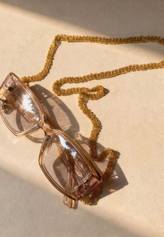  IKKIVI 안경 이키비 골드 비즈 선글라스 체인 옐로우