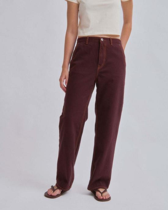  사야카 다비스 뉴욕 데님 팬츠 사야카 데이비스 뉴욕 스트레이트 레그 데님 상그리아 - SAYAKA DAVIS NEW YORK