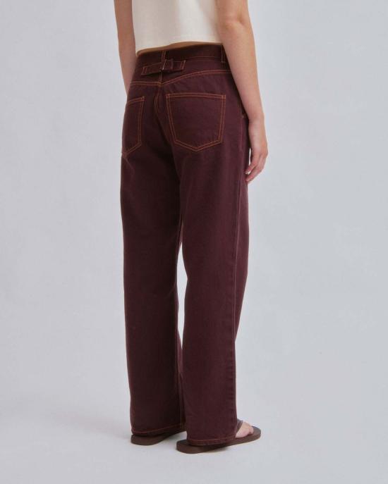  사야카 다비스 뉴욕 데님 팬츠 사야카 데이비스 뉴욕 스트레이트 레그 데님 상그리아 - SAYAKA DAVIS NEW YORK