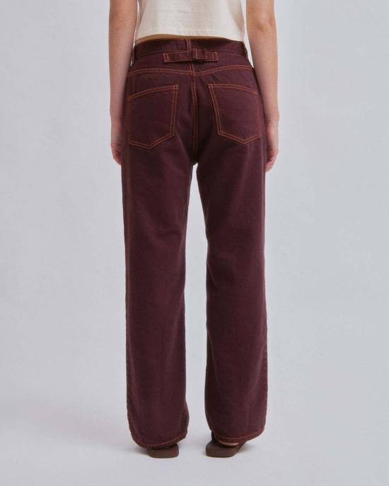  사야카 다비스 뉴욕 데님 팬츠 사야카 데이비스 뉴욕 스트레이트 레그 데님 상그리아 - SAYAKA DAVIS NEW YORK