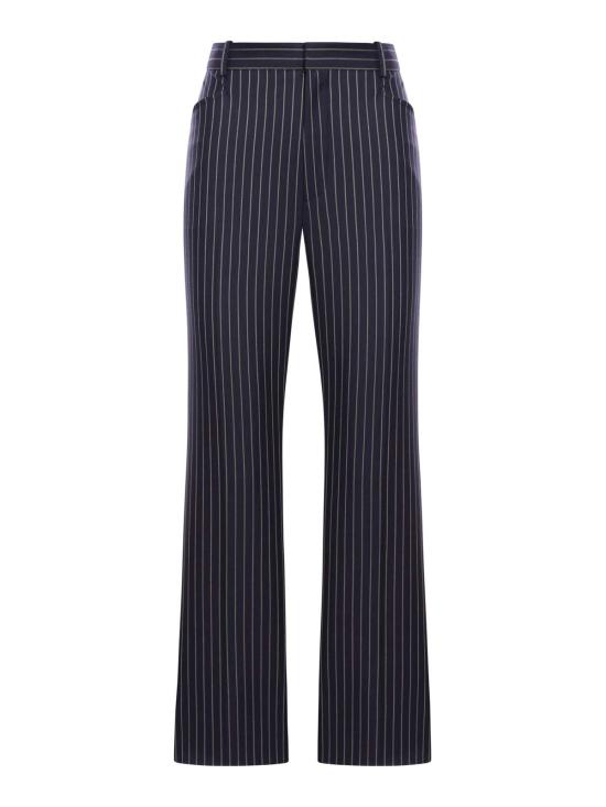  톰포드 스트레이트 팬츠 톰 포드 스트라이프 울 팬츠 블루