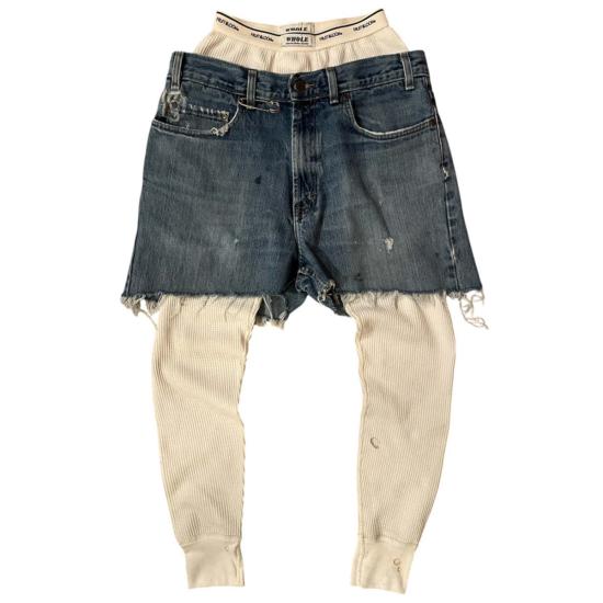  WHOLE 데님 팬츠 Whole Thunder Kiss '65 세트 오프 화이트/데님 - OTHER BRANDS