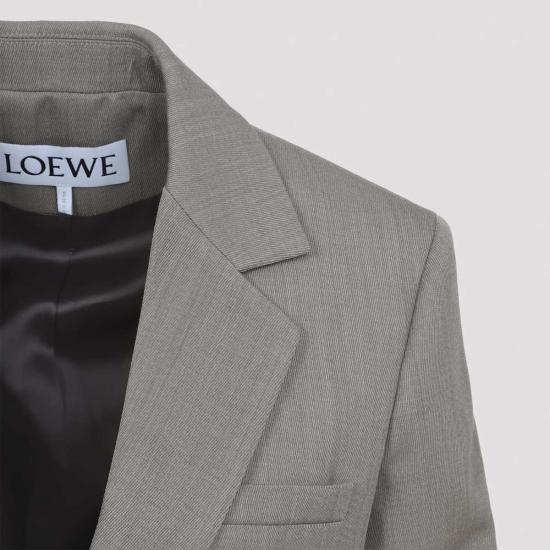  로에베 자켓 테일러드 재킷 베이지 멜란지 - LOEWE