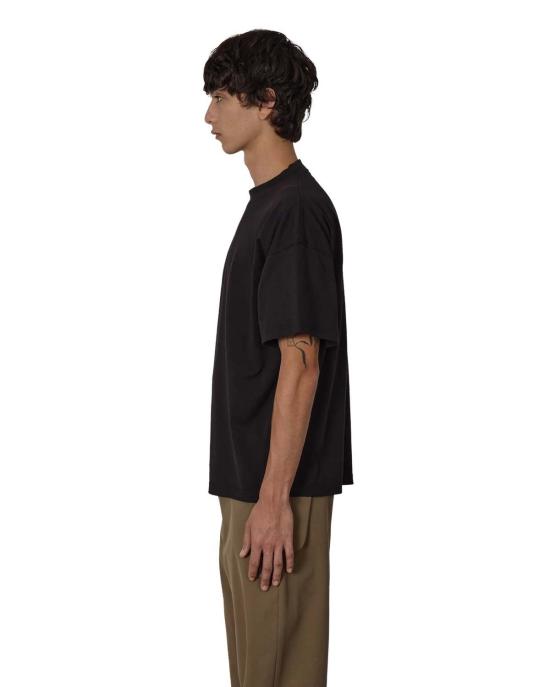  로아 반팔 티셔츠 로고 오가닉 티셔츠 블랙 - ROA