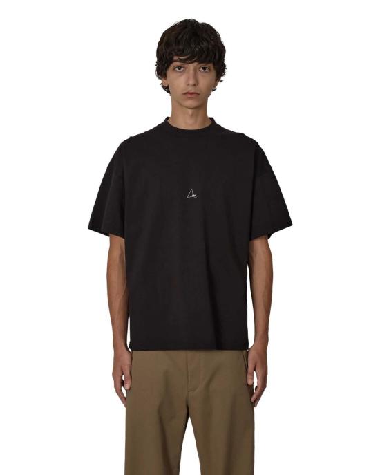  로아 반팔 티셔츠 로고 오가닉 티셔츠 블랙 - ROA