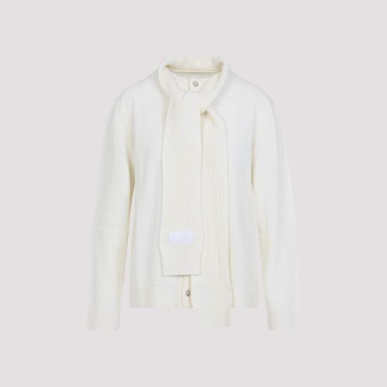  MM6 메종마르지엘라 가디건 Mm6 메종 마르지엘라 울  오프 화이트 - MM6 MAISON MARGIELA