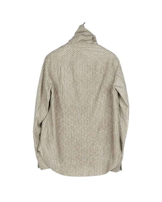  지기 첸 셔츠 하이 칼라 자카드 스트라이프