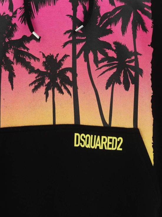  디스퀘어드2 스웨터 Dsquared2 선라이즈 프린트 스웨트셔츠 블랙 - DSQUARED2