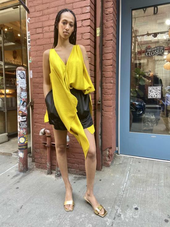  Yesaet 블라우스 예사엣 암살레 드레이프 탑