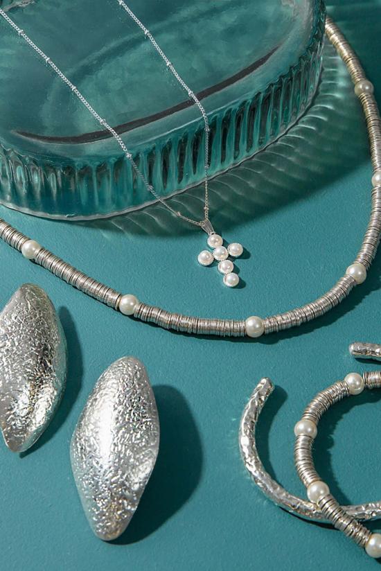  누데이 컬렉션 목걸이/팬던트 눈데이 컬렉션 실버 스팽글 목걸이 - NOONDAY COLLECTION