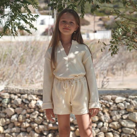  [키즈] House Of Paloma 쇼츠/버뮤다 팔로마 브루노 키즈 하우스 키즈 반바지 바닐라 와플