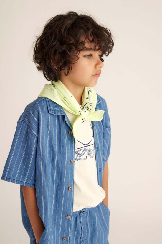  [키즈] Cozmo 셔츠 코즈모 아벨 스트라이프 데님 셔츠 블루 - OTHER BRANDS