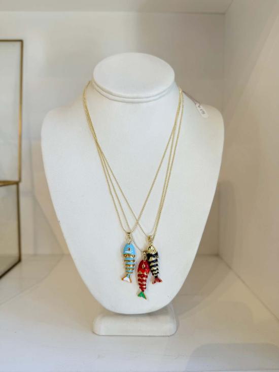  레이디버드 목걸이/팬던트 무당벌레 물고기 모양 펜던트 목걸이