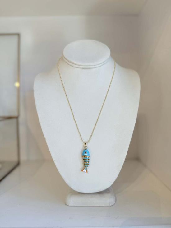  레이디버드 목걸이/팬던트 무당벌레 물고기 모양 펜던트 목걸이 - LADYBIRD