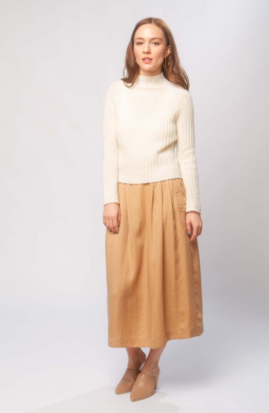  미셀라 그렉 터틀넥 미카엘라 그렉 이사 알파카 골지 니트 탑 - MICAELA GREG